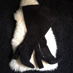 $178 FREE PEOPLE SLOUCHY SUEDE OTK BOOTS REVOLVE 8